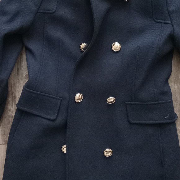 NWT VINCE CAMUTO WOOL BLEND DOUBLE BREASTED TRENCH COAT - Picture 2 of 9